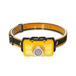 E-SMARTER W6100A Mini lampada frontale a LED con sensore d'onda COB, lampada frontale luminosa per pesca e avventure all'aperto (gialla)