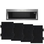 Confezione da 4 filtri in cotone per microonde per KitchenAid KMLS311HBL/Whirlpool YKMLS311 YWML55011, WML75011