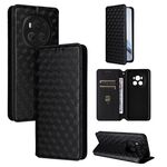 For Honor Magic6 5G Cubic Grid Texture Flip Leather Phone Case(Black)