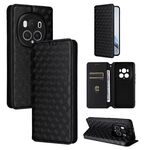 For Honor Magic6 Pro 5G Cubic Grid Texture Flip Leather Phone Case(Black)