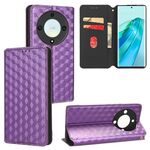 For Honor X9a / X40 / Magi5 Lite Cubic Grid Texture Flip Leather Phone Case(Purple)