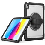 For iPad 2025 / 2022 Honeycomb Hand Grip Turntable Stand Tablet Case(Transparent)