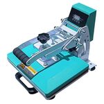 Macchina per timbratura manuale per trasferimento termico su magliette e vestiti, dimensioni: 23x30 cm, spina UK (verde)