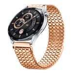 Cinturino per orologio in acciaio inossidabile con fibbia magnetica a nove grani da 22 mm (oro rosa)