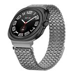 Cinturino in acciaio inossidabile con fibbia magnetica a nove perle per Samsung Galaxy Watch Ultra 47 mm (color titanio)