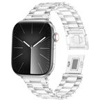 Cinturino per Apple Watch 42mm / 41mm / 40mm / 38mm Candy con fibbia magnetica a tre perle per PC (trasparente)