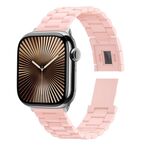 For Apple Watch 46mm / 49mm / 45mm / 44mm Candy Three-bead Magnetic Buckle PC Watch Band(Light Pink)