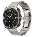 Cinturino in acciaio inossidabile con fibbia a farfalla a un perno per Samsung Galaxy Watch Ultra 47 mm (titanio)