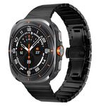 Cinturino in acciaio inossidabile con fibbia a farfalla per Samsung Galaxy Watch Ultra 47 mm (nero)