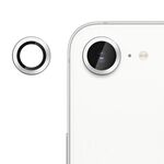 Pellicola in vetro temperato ultrasottile per obiettivo della fotocamera individuale Klebol No Flicker per iPhone 16e (argento)