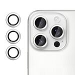 Pellicola in vetro temperato ultrasottile per obiettivo della fotocamera individuale, anti-sfarfallio, per iPhone 14 Pro Klebol (argento)