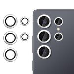 Per Samsung Galaxy S25 Ultra 5G Klebol Pellicola in vetro temperato ultrasottile anti-sfarfallio per obiettivo della fotocamera individuale (argento)