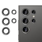 Per Samsung Galaxy S24 Ultra 5G Klebol Pellicola in vetro temperato ultrasottile anti-sfarfallio per obiettivo della fotocamera individuale (nero)