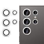 Per Samsung Galaxy S24 Ultra 5G Klebol Pellicola in vetro temperato ultrasottile anti-sfarfallio per obiettivo della fotocamera individuale (argento)