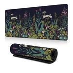 Tappetino per mouse da scrivania con tema fiori e alberi per ufficio/gioco 300x600x2 mm (n. 2)