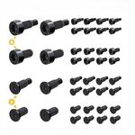 Confezione da 40 viti Torx antimanomissione T6 T15 con fori antifurto per il montaggio di campanello e telecamera (nere)