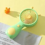 Ventilatore portatile a forma di piccola lumaca, ricaricabile tramite USB, mini ventilatore tascabile compatto (verde)