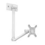 Rotating Aluminum Portable Monitor Stand Tablet Universal Folding Lifting Desktop Holder(Wall Mount White)