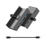 Hub ORICO HCL-2A2C-Pro in lega di alluminio con doppio USB e doppio morsetto di tipo C (nero)