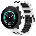 Cinturino per orologio in silicone con fibbia a doppio ardiglione Ocean da 22 mm (bianco e nero)