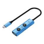 YCE V295 Adattatore HUB USB-C / Type-C 5 in 1 con docking station AI (blu)
