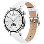 Cinturino sottile in vera pelle da 18 mm (bianco)