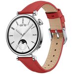 Cinturino sottile in vera pelle da 18 mm (rosso)