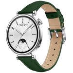 Cinturino sottile in vera pelle da 18 mm (verde pino)