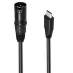 Cavo adattatore audio per microfono JUNSUNMAY da tipo C maschio a XLR femmina, lunghezza: 1 m