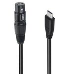 Cavo adattatore audio per microfono JUNSUNMAY da tipo C maschio a XLR maschio, lunghezza: 1 m