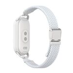 Per Xiaomi Smart Band 10/9/8, cinturino in metallo con due sezioni in nylon intrecciato (bianco ceramica)