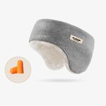 Golovejoy Paraorecchie Insonorizzate Calde Invernali + Set di Tappi per Le Orecchie Maschera per Gli Occhi del Sonno (Grigio)