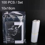 100 pezzi / set sacchetto di imballaggio per abbigliamento PE sacchetto autoadesivo trasparente sacchetto sigillato in plastica per gioielli, dimensioni:, specifica: 10x18 cm