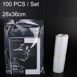 100 PCS / Set Sacchetto di imballaggio per abbigliamento PE Borsa autoadesiva trasparente Borsa sigillata in plastica per gioielli, dimensioni:, specifica: 28x36 cm