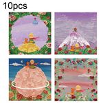 H034 10 set di adesivi decorativi per promemoria a strappo con blocco note a strappo (serie Rose Little Prince casuale)