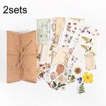 2 set 30 in 1 Vintage Collection Room Series Handbook Stickers Notes Packet (ricerca sui fiori secchi)