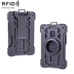 Per AirTag Tracker Card Holder Portafoglio RFID antifurto in metallo (modello A nero)