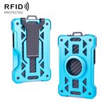 Per AirTag Tracker Card Holder Portafoglio RFID antifurto in metallo (modello A blu)