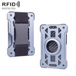 Per AirTag Tracker Card Holder Portafoglio RFID antifurto in metallo (modello B grigio)