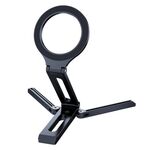 Supporto da scrivania pieghevole con treppiede magnetico, maniglia per telefono, supporto per smartphone (nero)