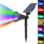 Luci solari 2 in 1 Faretto solare impermeabile a 4 LED Lampada da parete regolabile Illuminazione di sicurezza per paesaggi