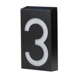 Montaggio a parete a energia solare da 0,36 W 6 LED Illuminazione per targa Lampada Numero civico Luci per portico con pannello solare(3)