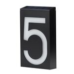 Montaggio a parete a energia solare da 0,36 W 6 LED Illuminazione per targa Lampada Numero civico Luci per portico con pannello solare(5)