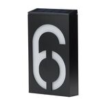 Montaggio a parete a energia solare da 0,36 W 6 LED Illuminazione per targa Lampada Numero civico Luci per portico con pannello solare(6)