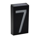 Montaggio a parete a energia solare da 0,36 W 6 LED Illuminazione per targa Lampada Numero civico Luci per portico con pannello solare(7)