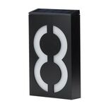 Montaggio a parete a energia solare da 0,36 W 6 LED Illuminazione per targa Lampada Numero civico Luci per portico con pannello solare(8)