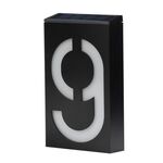Montaggio a parete a energia solare da 0,36 W 6 LED Illuminazione per targa Lampada Numero civico Luci per portico con pannello solare(9)