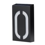 Montaggio a parete a energia solare da 0,36 W 6 LED Illuminazione per targa Lampada Numero civico Luci per portico con pannello solare(0)