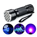 YWXLight UV 21 LED 395NM Torcia ultravioletta LED Torcia elettrica Rilevatore lampada per macchie di urina di cane Pet