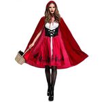 Costume da Cappuccetto Rosso per adulti Cosplay (Colore: Rosso Taglia: M)